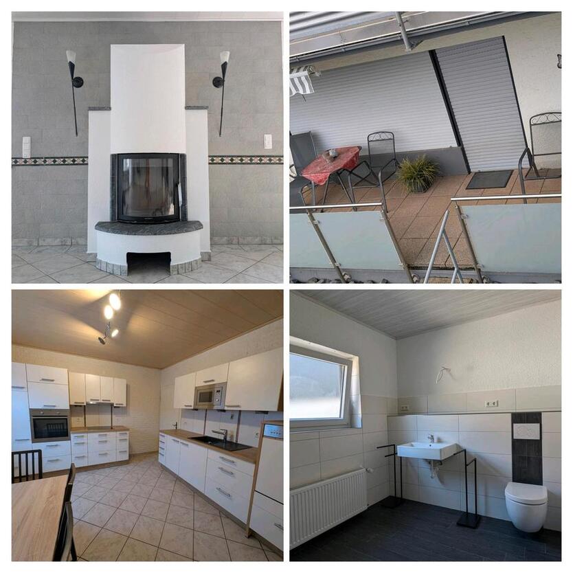 Moderne, großzügige 3 ZKB Wohnung 125 qm, Kaminofen +Balkon