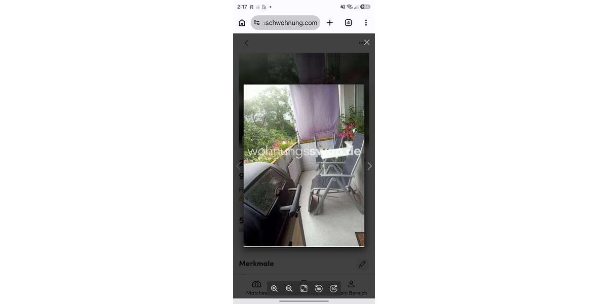 Etagenwohnung Frankfurt am Main - 2 Zimmer, 50 m&sup2;, 530&euro; | Angebot:26828244
