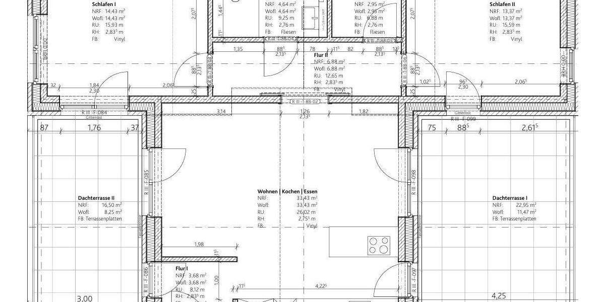 Zwei Dachterrassen - Lichtdurchfluteter Wohntraum am Fliegerhorst 3 zimmer