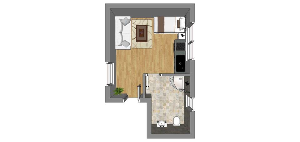 Helles 1-Zimmer-Appartement in Bahnhofsnähe in Rödental! 1 zimmer