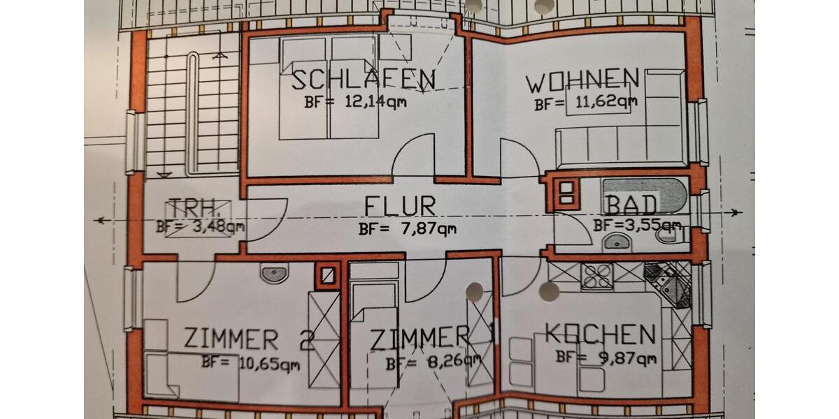 Dachgeschoßwohnung Rheinfelden (Baden) - 4 Zimmer, 67 m&sup2;, 800&euro; | Angebot:24850552