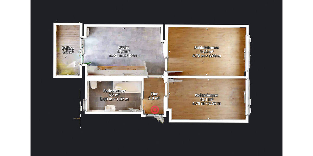 Etagenwohnung Magdeburg / Fermersleben Fermersleben - 2 Zimmer, 50 m&sup2;, 375&euro; | Angebot:26262209