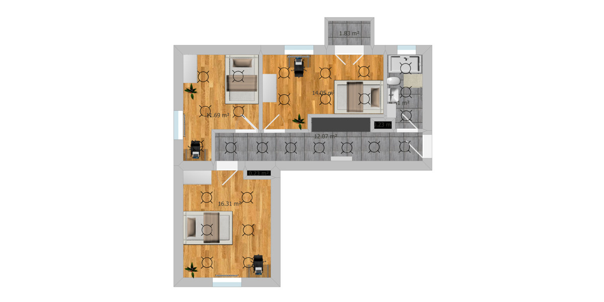 Zimmer Nürnberg Hummelstein - 1 Zimmer, 61 m&sup2;, 520&euro; | Angebot:25969360