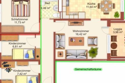 WG Zimmer in Wohnung in Schönwalde II Greifswald 2 zimmer