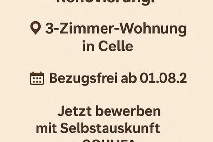 Frisch renovierte 3-Zimmer-Wohnung im Zweifamilienhaus - Celle