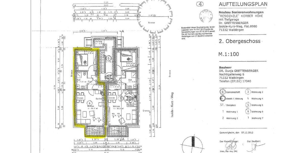 Etagenwohnung Fellbach Oeffingen - 2 Zimmer, 55 m&sup2;, 850&euro; | Angebot:25378350