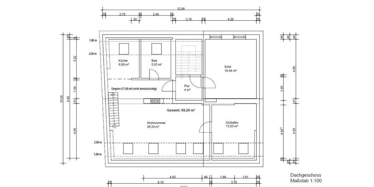 Erdgeschoßwohnung Wittenberge - 1.5 Zimmer, 35 m&sup2;, 350&euro; | Angebot:24780111