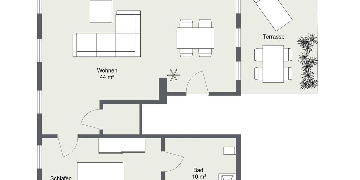 Etagenwohnung Kappeln - 2 Zimmer, 77 m&sup2;, 730&euro; | Angebot:25886541