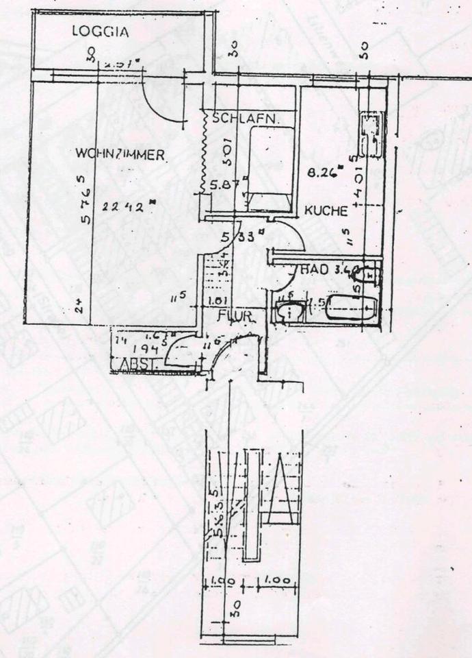 Kleine Wohnung mit Balkon in LangenGeestland zimmer
