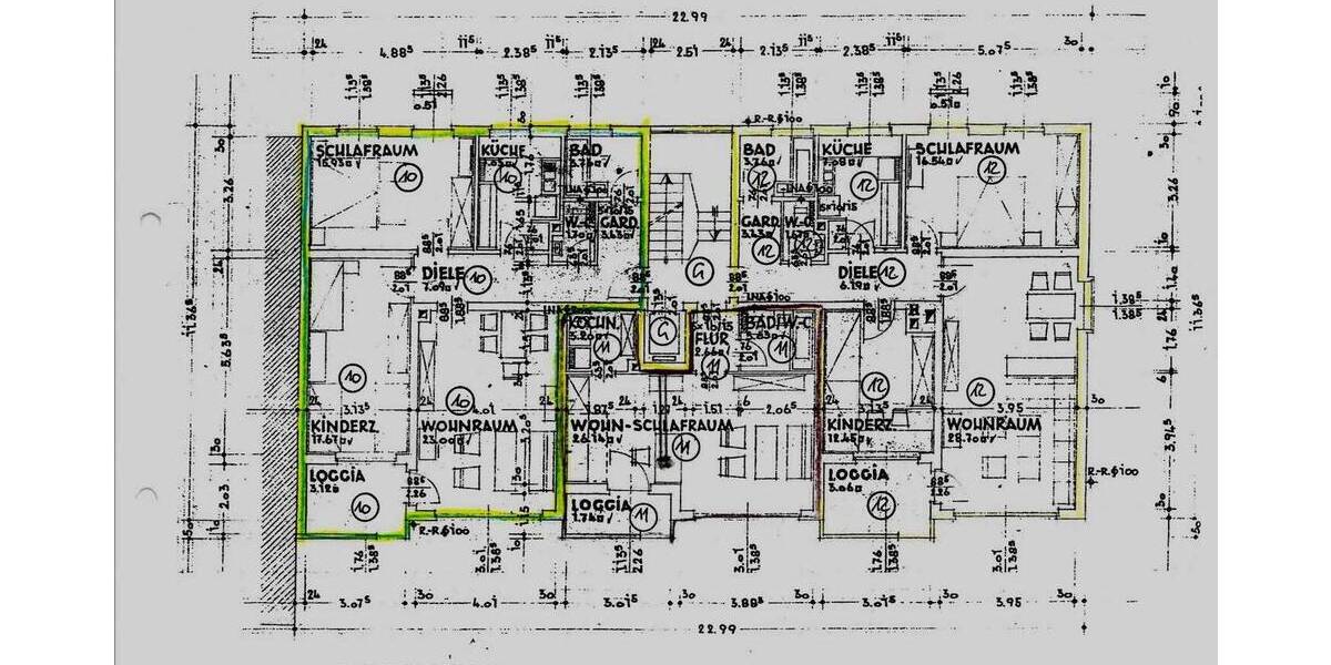 Etagenwohnung Hanau Lamboy - 3 Zimmer, 81 m&sup2;, 1.050&euro; | Angebot:25940615