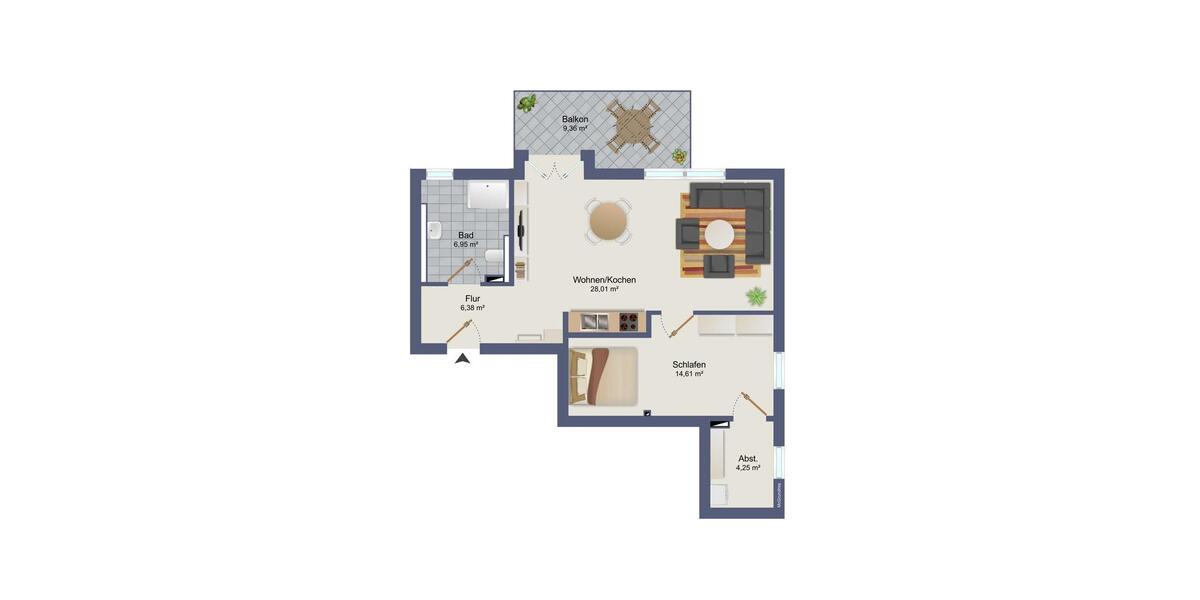 Etagenwohnung Winsen (Luhe) - 2 Zimmer, 65 m&sup2;, 970&euro; | Angebot:26476833