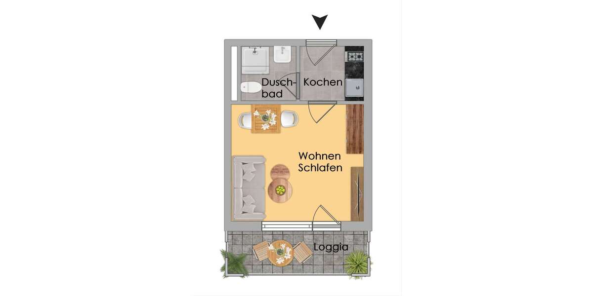 Etagenwohnung Ismaning - 1 Zimmer, 26 m&sup2;, 450&euro; | Angebot:27068635