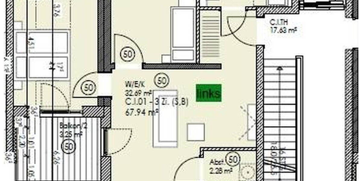 Etagenwohnung Landshut Achdorf - 3 Zimmer, 67 m&sup2;, 782&euro; | Angebot:26188435