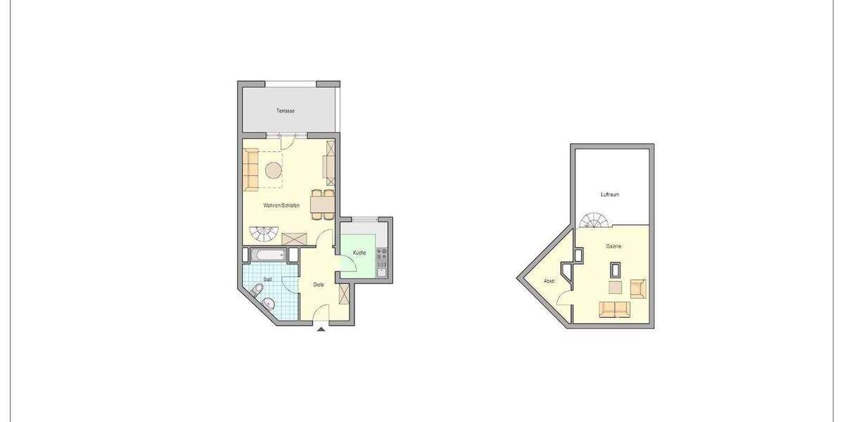 2,5-Zimmer Maisonette Wohnung mit Dachterrasse 2 zimmer