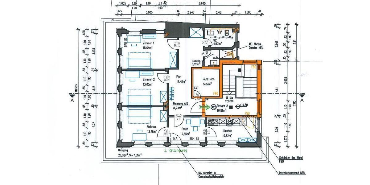 Etagenwohnung Bielefeld - 3 Zimmer, 109 m&sup2;, 1.525&euro; | Angebot:26663161