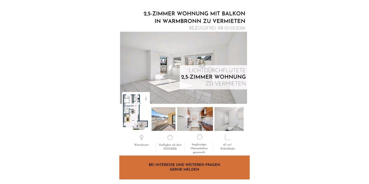 Lichtdurchflutete Wohnung ab 01.03.26 2 zimmer