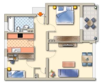 Etagenwohnung Munster - 3 Zimmer, 68 m&sup2;, 549&euro; | Angebot:26424699