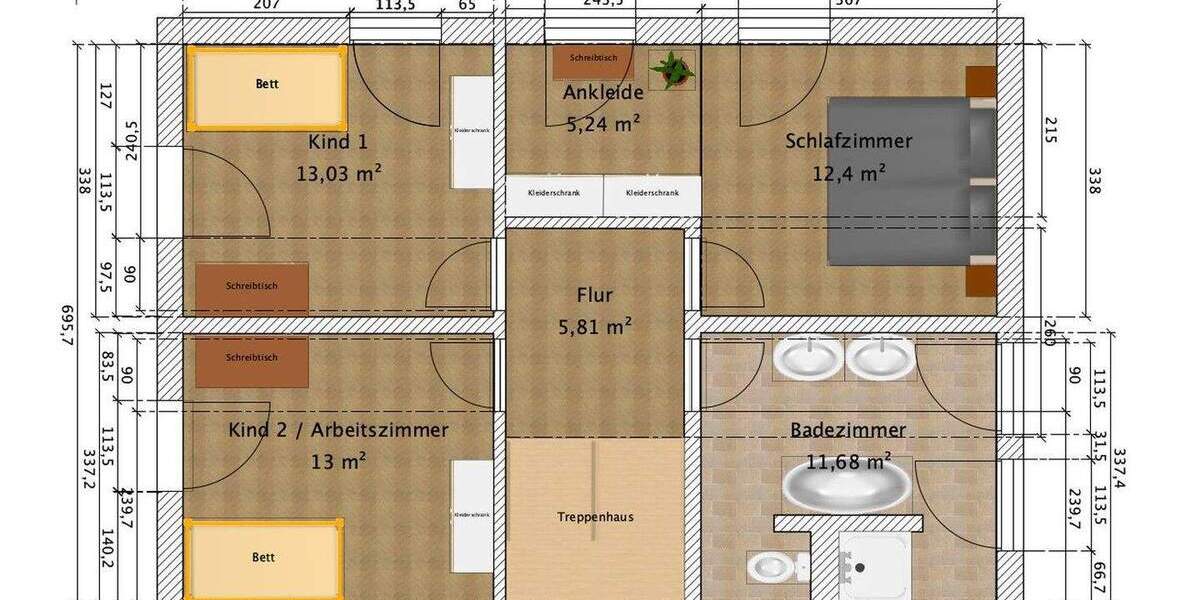 Doppelhaushälfte Ellingen - 4 Zimmer, 127 m&sup2;, 1.650&euro; | Angebot:24648112