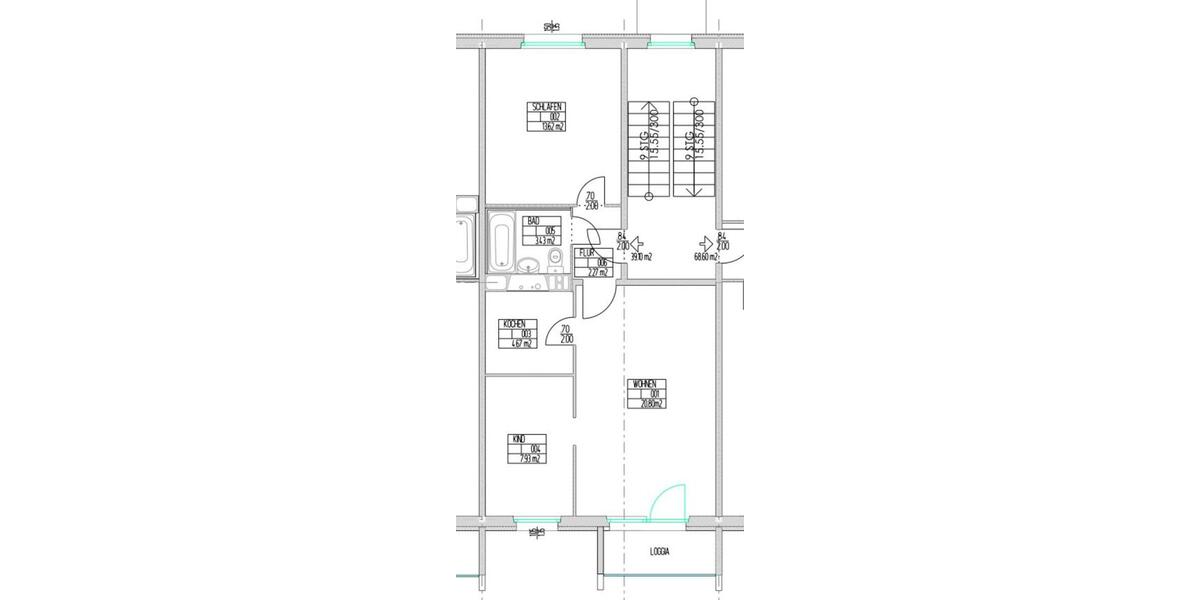 Erdgeschoßwohnung Zerbst (Anhalt) - 3 Zimmer, 55 m&sup2;, 327&euro; | Angebot:18547963