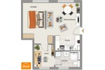albero:) raffinierter Schnitt 2 zimmer