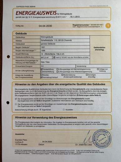 Etagenwohnung Chemnitz Altchemnitz - 4 Zimmer, 90 m&sup2;, 485&euro; | Angebot:26305725