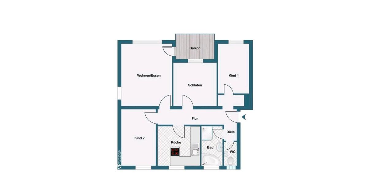Lichtdurchflutete 4-Zimmer-Wohnung zu vermieten 4 zimmer