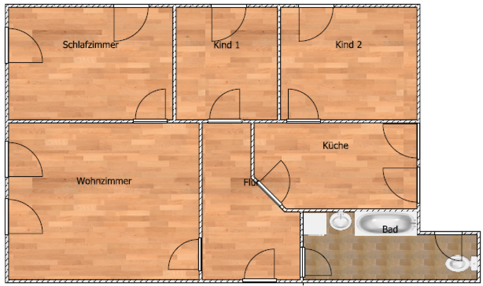 Etagenwohnung Hildburghausen - 4 Zimmer, 74 m&sup2;, 450&euro; | Angebot:25062052