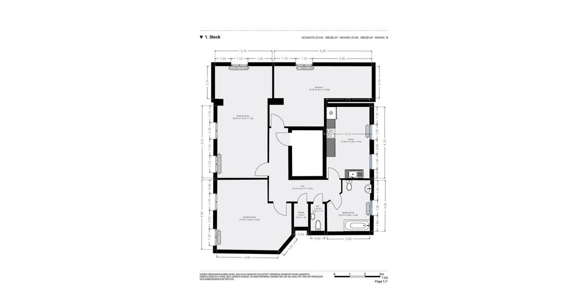 Etagenwohnung Ballenstedt - 3 Zimmer, 100 m&sup2;, 600&euro; | Angebot:25805172