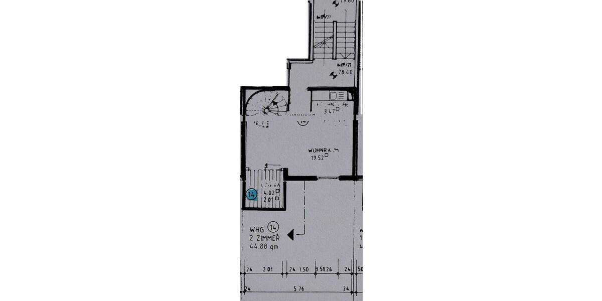 Etagenwohnung Wiesbaden Südost - 2 Zimmer, 50 m&sup2;, 750&euro; | Angebot:26740341