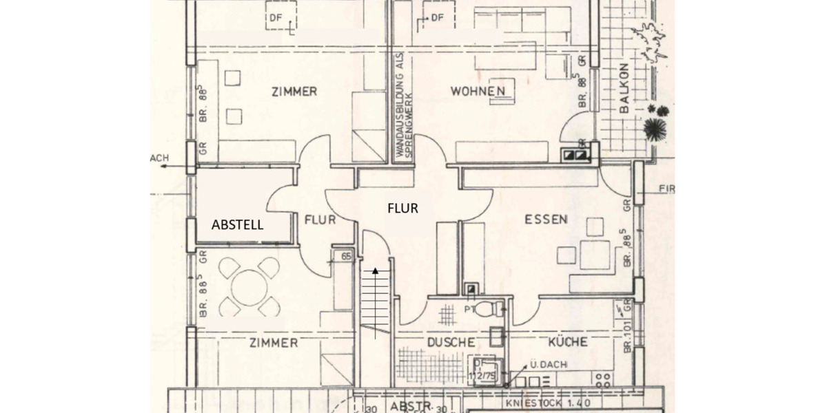 Etagenwohnung Stuttgart Birkach - 4 Zimmer, 123 m&sup2;, 1.600&euro; | Angebot:24840678