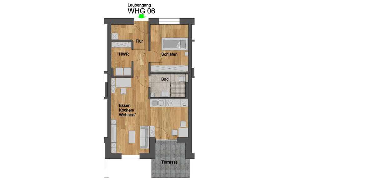 Etagenwohnung Külsheim - 2 Zimmer, 61 m&sup2;, 716&euro; | Angebot:16114750