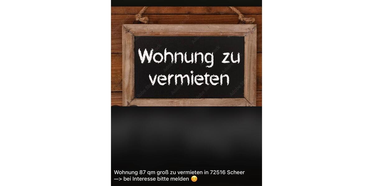 Etagenwohnung Scheer - 3 Zimmer, 87 m&sup2;, 800&euro; | Angebot:25257750