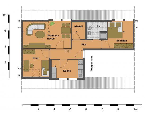 Etagenwohnung Oschersleben - 3 Zimmer, 66 m&sup2;, 330&euro; | Angebot:26108631