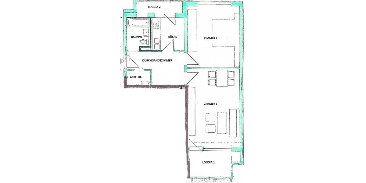 Hochparterre Nürnberg Erlenstegen - 2.5 Zimmer, 67 m&sup2;, 870&euro; | Angebot:26630181