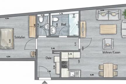 Wohnung Bad Honnef - 2 Zimmer, 63 m&sup2;, 819&euro; | Angebot:26169977
