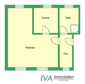 Dachgeschoßwohnung Riesa - 1 Zimmer, 36 m&sup2;, 250&euro; | Angebot:24786390