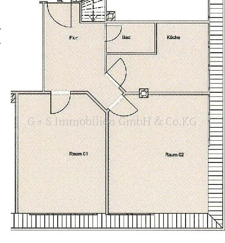 2 Zimmer-Wohnung im östl. Ringgebiet zimmer