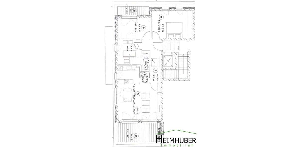 Etagenwohnung München Ramersdorf-Perlach - 3 Zimmer, 90 m&sup2;, 1.998&euro; | Angebot:25834890