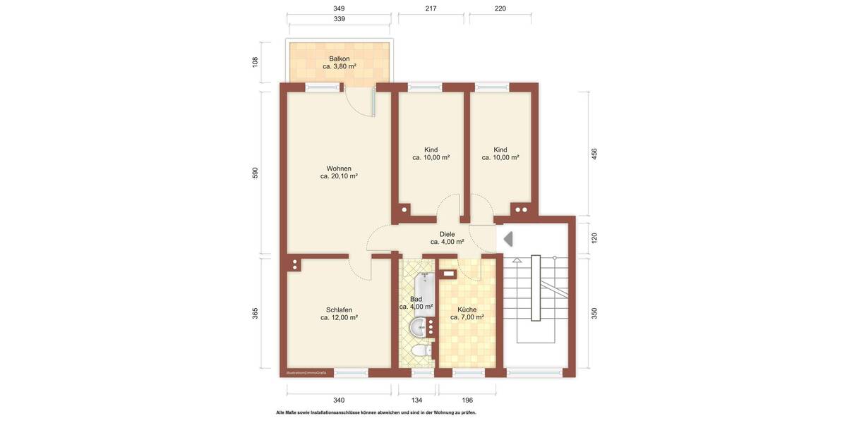 Etagenwohnung Löbau Altlöbau - 4 Zimmer, 70 m&sup2;, 428&euro; | Angebot:25801287