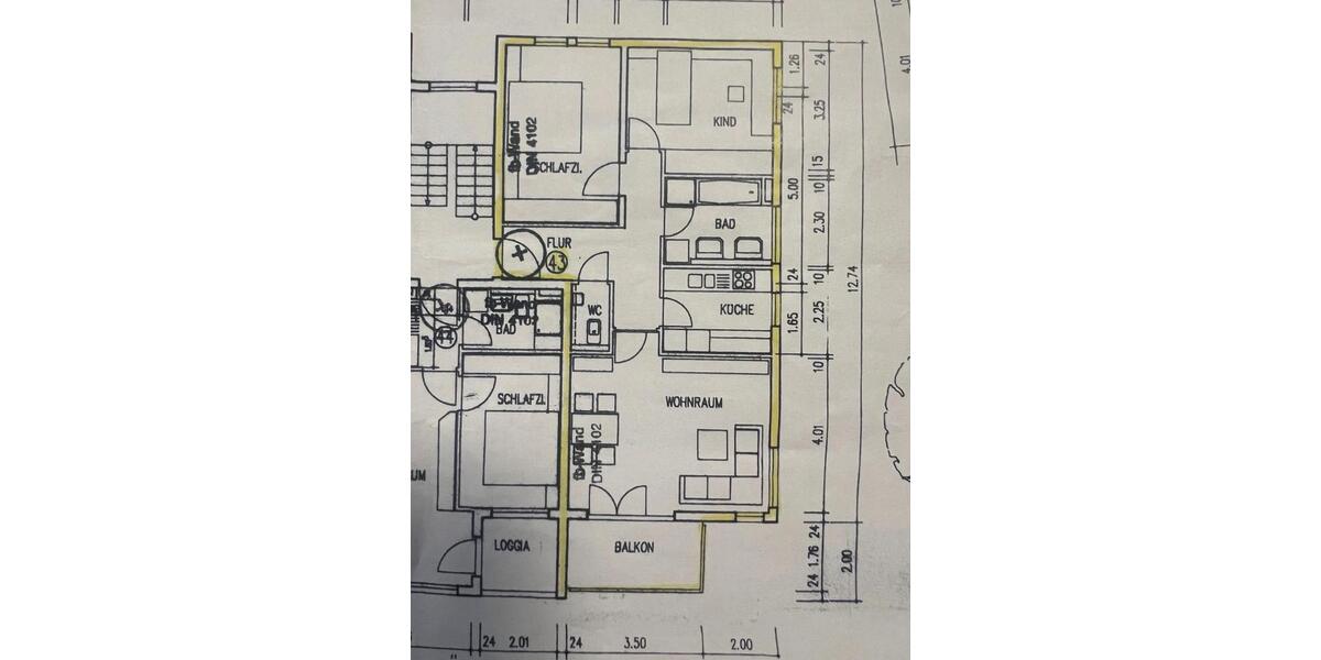 Etagenwohnung Altbach - 3 Zimmer, 75 m&sup2;, 1.300&euro; | Angebot:26516807