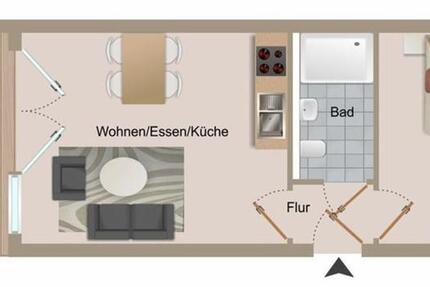 2-Zimmer Wohnung im EG mit Terrasse - Erstbezug (Heidelsheim) 2 zimmer