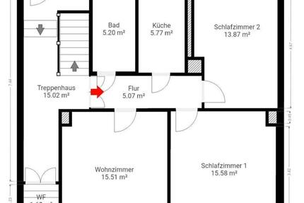 Wohnung Eisenach - 3 Zimmer, 61 m&sup2;, 430&euro; | Angebot:25225748