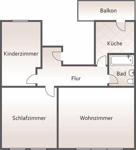 Dachgeschoßwohnung Plauen Bahnhofsvorstadt - 3 Zimmer, 77 m&sup2;, 382&euro; | Angebot:23032907