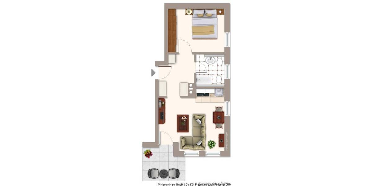 Etagenwohnung Dorfen - 2 Zimmer, 38 m&sup2;, 600&euro; | Angebot:26157542