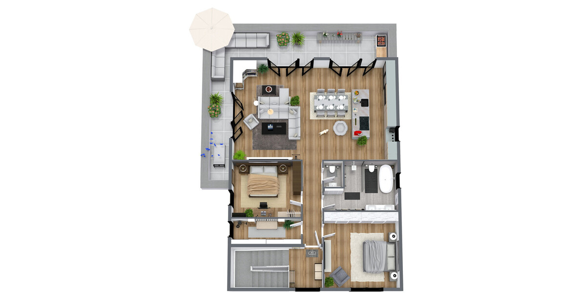 Exklusives Penthouse-Erstbezug in der Kurstadt am Teutoburger Wald – Luxuriös & mit XXL-Balkon 3.5 zimmer
