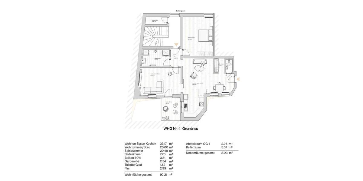 Etagenwohnung Nördlingen - 3 Zimmer, 92 m&sup2;, 1.060&euro; | Angebot:24696958