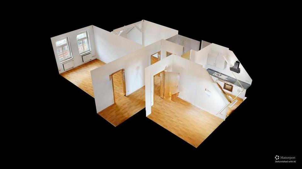 Dachgeschoßwohnung Chemnitz Hilbersdorf - 3 Zimmer, 66 m&sup2;, 364&euro; | Angebot:26681276