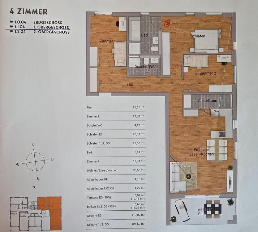 4 Zimmer Wohnung in Rodenbach Erstbezug