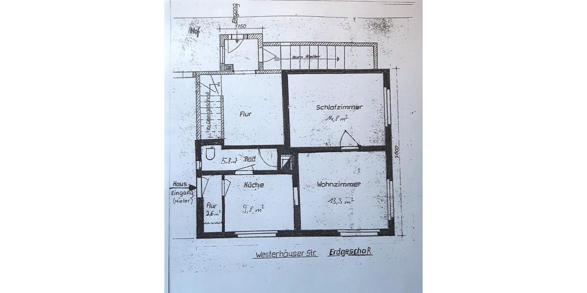 Erdgeschoßwohnung Thale - 2 Zimmer, 46 m&sup2;, 248&euro; | Angebot:26235445