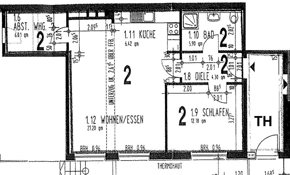 Etagenwohnung Diez - 2 Zimmer, 62 m&sup2;, 590&euro; | Angebot:26148613
